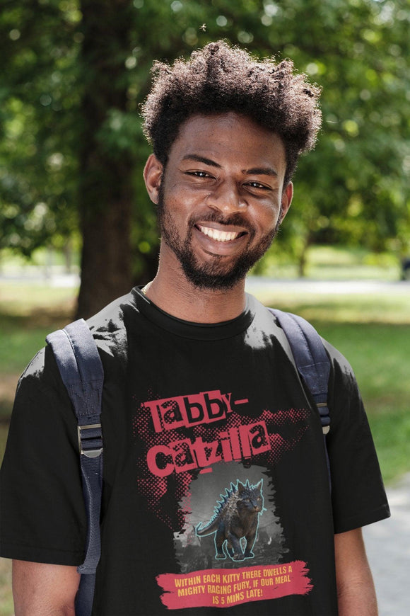 TabbyCatZilla Funny, based on God - Zilla Character T-Shirt - Encore2woWhiteS