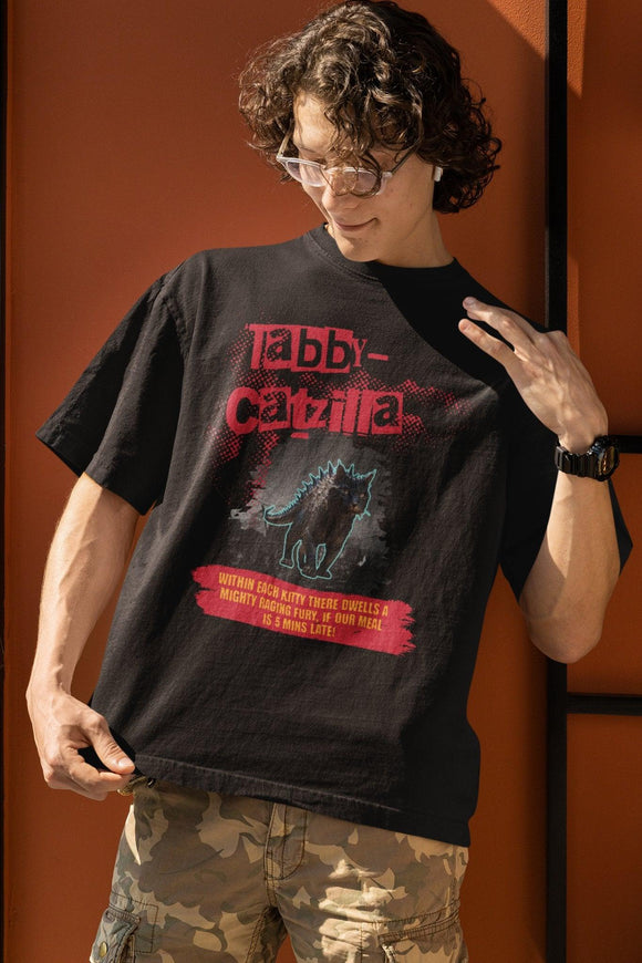 TabbyCatZilla Funny, based on God - Zilla Character T-Shirt - Encore2woWhiteS