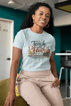 Teach with Faith T-Shirt — Christian Teacher Tee with Proverbs 3:5 Design - Encore2woChambrayS