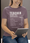 Teacher Nutrition Facts Shirt – Funny Teacher Appreciation Gift Tee – Christian Teacher Back to School Shirt - Encore2woChiliS