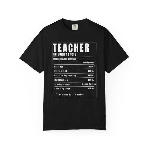 Teacher Nutrition Facts Shirt – Funny Teacher Appreciation Gift Tee – Christian Teacher Back to School Shirt - Encore2woChiliS