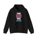 Thank God Trust Jesus Hoodie | Faith - Inspired Unisex Sweatshirt - Encore2woBlackS