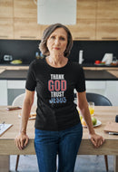Thank God Trust Jesus T-Shirt | Bold Faith - Inspired Tee - Encore2woTeam PurpleS