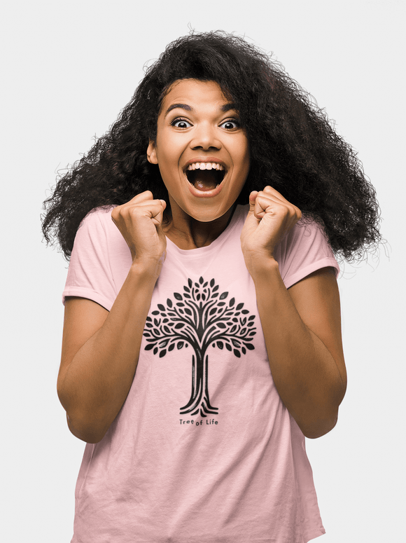 Tree of Life Christian Graphic Tee Symbolic Faith Inspired Shirt - Encore2woYellowS