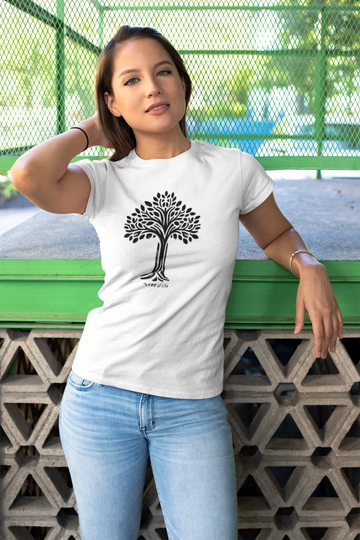 Tree of Life Christian Graphic Tee Symbolic Faith Inspired Shirt - Encore2woBlackS