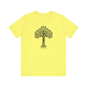 Tree of Life Christian Graphic Tee Symbolic Faith Inspired Shirt - Encore2woYellowS