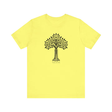 Tree of Life Christian Graphic Tee Symbolic Faith Inspired Shirt - Encore2woYellowS