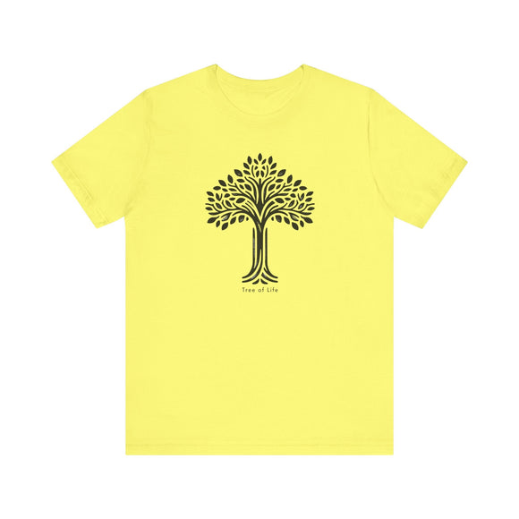 Tree of Life Christian Graphic Tee Symbolic Faith Inspired Shirt - Encore2woYellowS