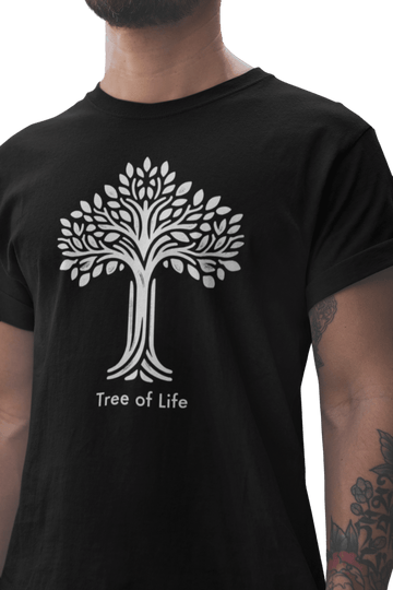 Tree of Life Christian Graphic Tee Symbolic Faith Inspired Shirt - Encore2woBlackS