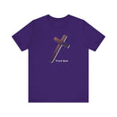 Trust God Wooden Cross Inspirational Christian Graphic Tee - Encore2woTeam PurpleS