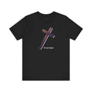 Trust God Wooden Cross Inspirational Christian Graphic Tee - Encore2woBlackS