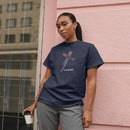 Trust God Wooden Cross Tee, Christian Faith Shirt, Religious Graphic Tshirt, Inspirational Quote Top, Unisex Jersey Short Sleeve T-Shirt, - Encore2woTeam PurpleS