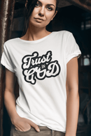 Trust in God Comfort Colors 1717 Christian Graphic Tee Vintage Faith Shirt - Encore2woWhiteS