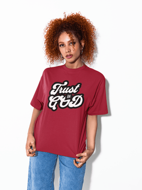 Trust in God Comfort Colors 1717 Christian Graphic Tee Vintage Faith Shirt - Encore2woRedS