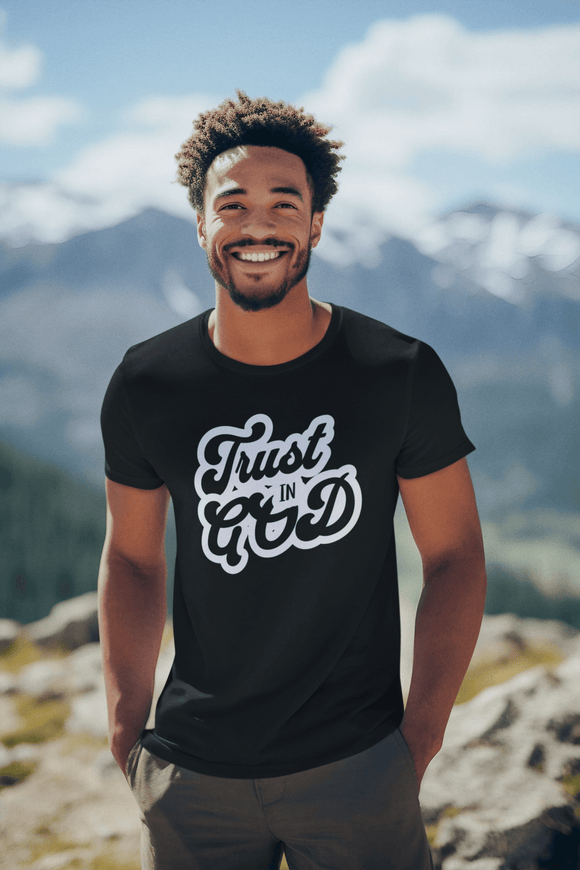Trust in God Comfort Colors 1717 Christian Graphic Tee Vintage Faith Shirt - Encore2woRedS