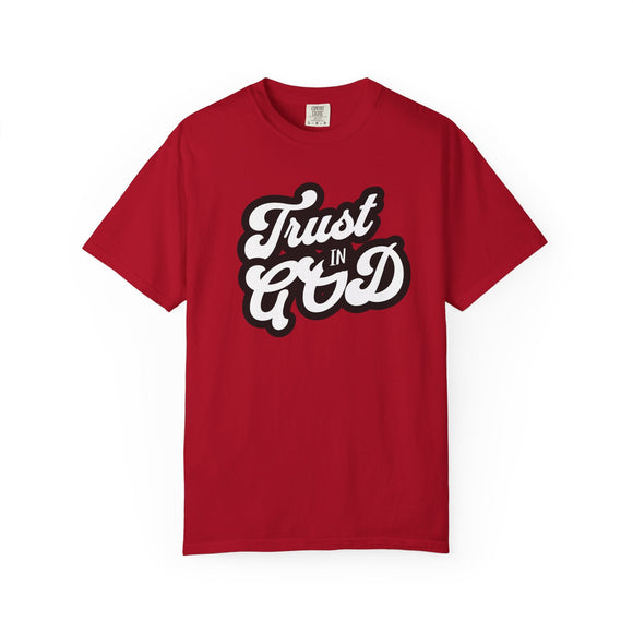 Trust in God Comfort Colors 1717 Christian Graphic Tee Vintage Faith Shirt - Encore2woRedS