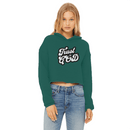 Trust in God Cropped Raw Edge Hoodie Womens Christian Sweatshirt - Encore2woDark GreenXS