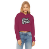 Trust in God Cropped Raw Edge Hoodie Womens Christian Sweatshirt - Encore2woBurgundyXS