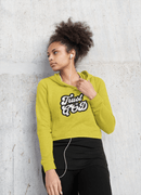 Trust in God Cropped Raw Edge Hoodie Womens Christian Sweatshirt - Encore2woLight PinkXS