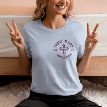 Trust in God Jeremiah 17:7 Christian Graphic Tee Faith Inspired Shirt - Encore2woBaby BlueS