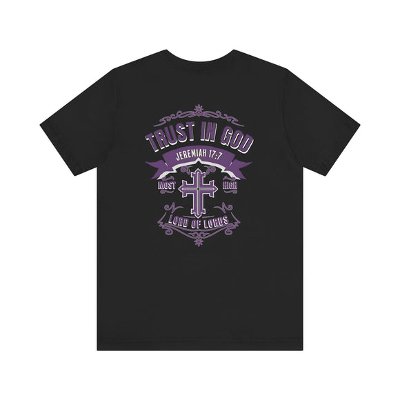 Trust in God Jeremiah 17:7 Christian Graphic Tee Faith Inspired Shirt - Encore2woWhiteS