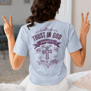 Trust in God Jeremiah 17:7 Christian Graphic Tee Faith Inspired Shirt - Encore2woWhiteS
