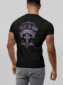 Trust in God Jeremiah 17:7 Christian Graphic Tee Faith Inspired Shirt - Encore2woBlackS