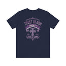 Trust in God Jeremiah 17:7 Christian Graphic Tee Faith Inspired Shirt - Encore2woNavyS