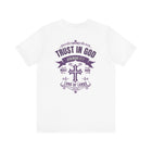 Trust in God Jeremiah 17:7 Christian Graphic Tee Faith Inspired Shirt - Encore2woWhiteS