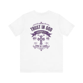 Trust in God Jeremiah 17:7 Christian Graphic Tee Faith Inspired Shirt - Encore2woWhiteS