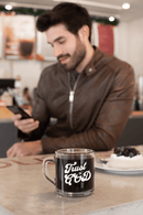 Trust in God Retro Clear Glass Mug – 10oz Christian Coffee Cup - Encore2wo10oz