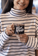 Trust in God Retro Clear Glass Mug – 10oz Christian Coffee Cup - Encore2wo10oz