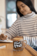 Trust in God Retro Clear Glass Mug – 10oz Christian Coffee Cup - Encore2wo10oz