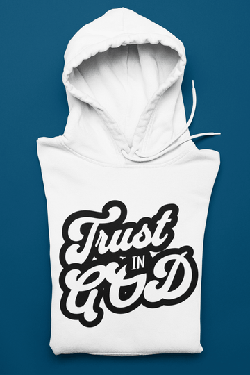 Trust in God Retro Hoodie Vintage Christian Faith Sweatshirt - Encore2woWhiteS