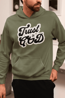 Trust in God Retro Hoodie Vintage Christian Faith Sweatshirt - Encore2woMilitary GreenS