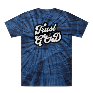 Trust in God Tonal Spider Tie Dye Christian Graphic Tee - Encore2woNavyUnisexS