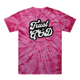 Trust in God Tonal Spider Tie Dye Christian Graphic Tee - Encore2woPinkUnisexS