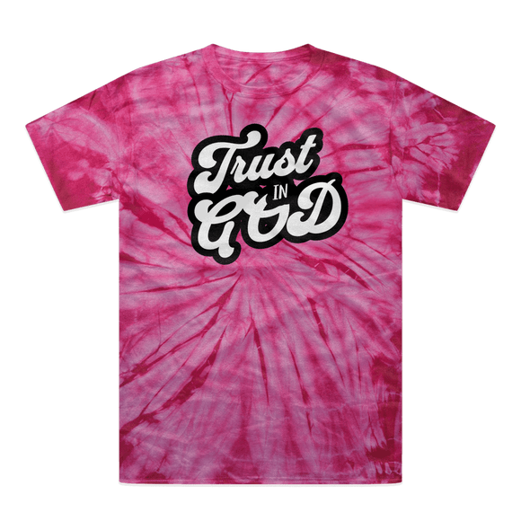 Trust in God Tonal Spider Tie Dye Christian Graphic Tee - Encore2woPinkUnisexS
