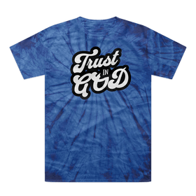 Trust in God Tonal Spider Tie Dye Christian Graphic Tee - Encore2woBlueUnisexS
