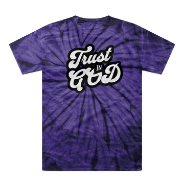 Trust in God Tonal Spider Tie Dye Christian Graphic Tee - Encore2woPurpleUnisexS