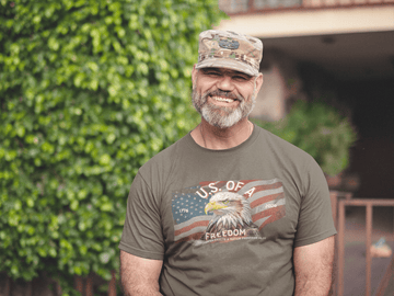 U.S. Freedom Eagle Proverbs 14:34 Patriotic Christian Graphic Tee - Encore2woArmyS