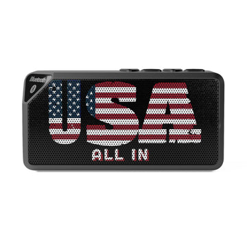 USA All In Bluetooth Speaker - Patriotic Portable Sound - Encore2wo4.25" x 2.25"Black