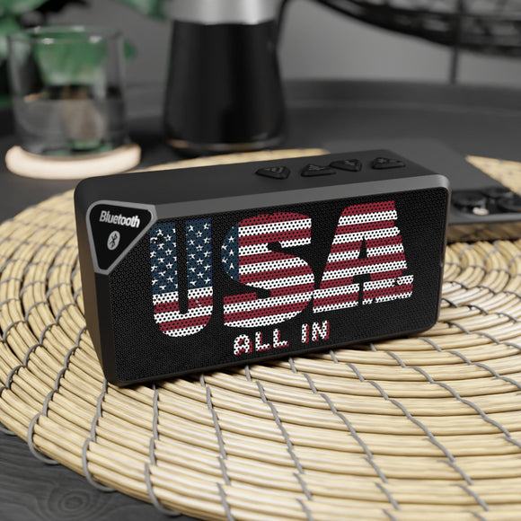 USA All In Bluetooth Speaker - Patriotic Portable Sound - Encore2wo4.25" x 2.25"Black