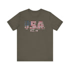 USA All In Patriotic Flag Graphic Tee American Pride Shirt - Encore2woArmyS