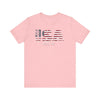 USA All In Patriotic Flag Graphic Tee American Pride Shirt - Encore2woPinkS