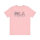 USA All In Patriotic Flag Graphic Tee American Pride Shirt - Encore2woPinkS