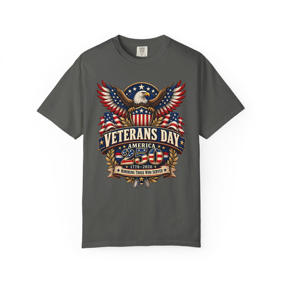 Veterans Day America 250 T-Shirt for Veterans and Patriotic Families - Encore2woCrimsonS