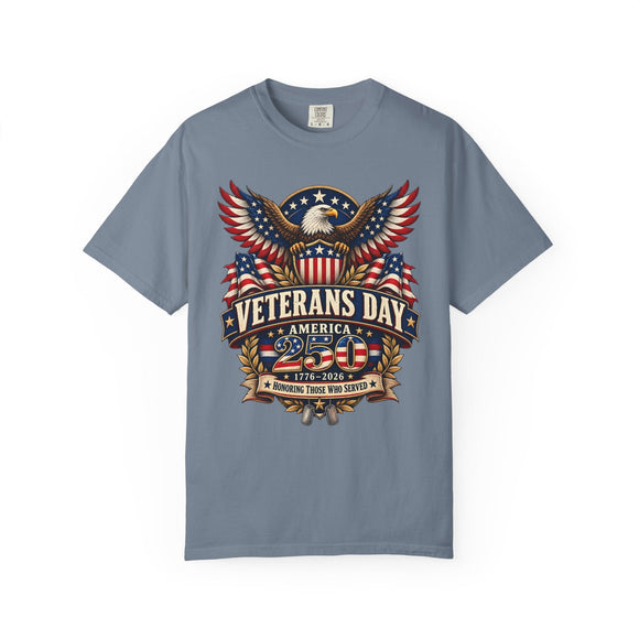 Veterans Day America 250 T-Shirt for Veterans and Patriotic Families - Encore2woCrimsonS