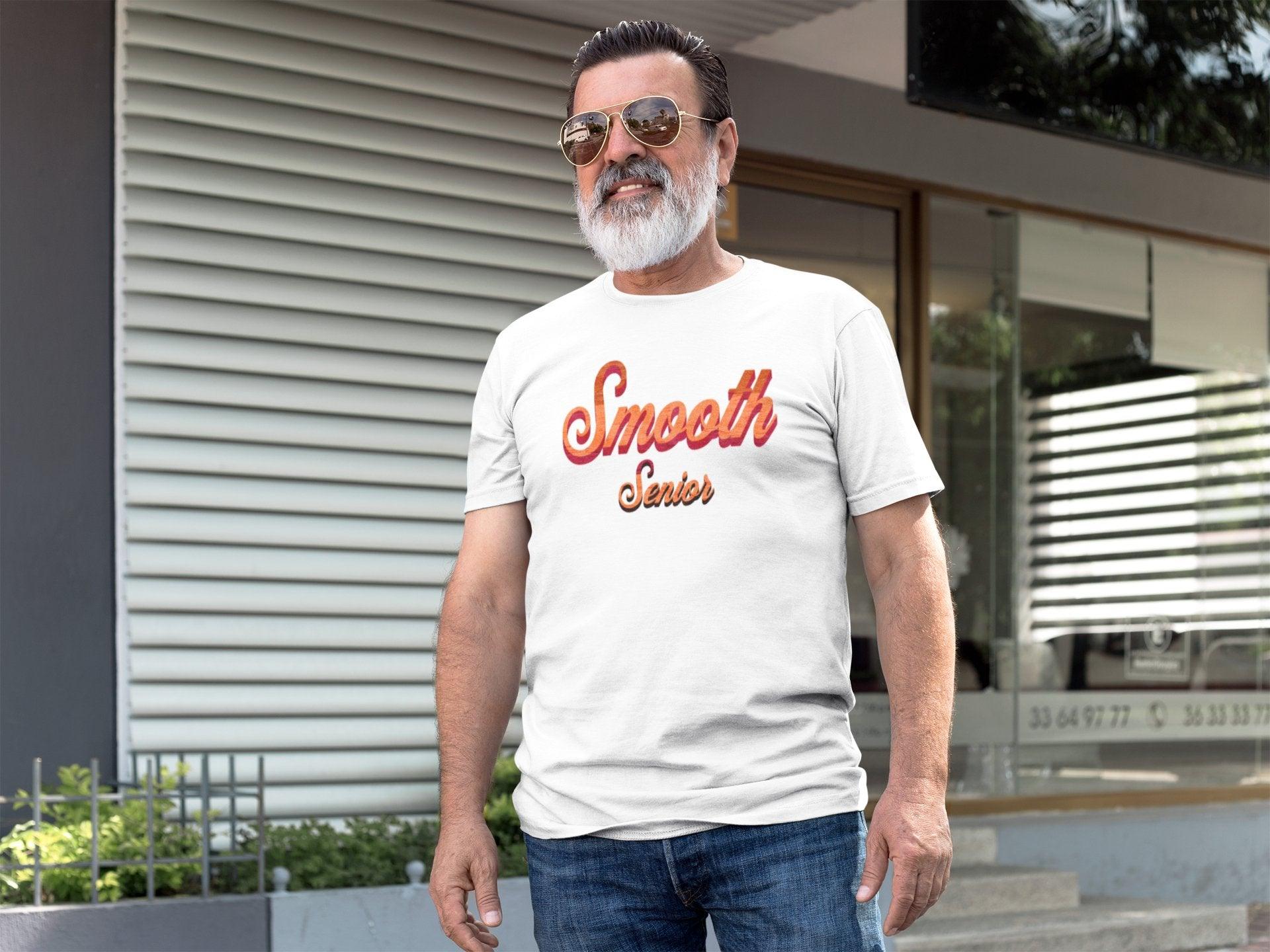 Vintage 'Smooth Senior' Tee for our Beloved Senior Citizens Unisex T - Shirt - Encore2woBlackS