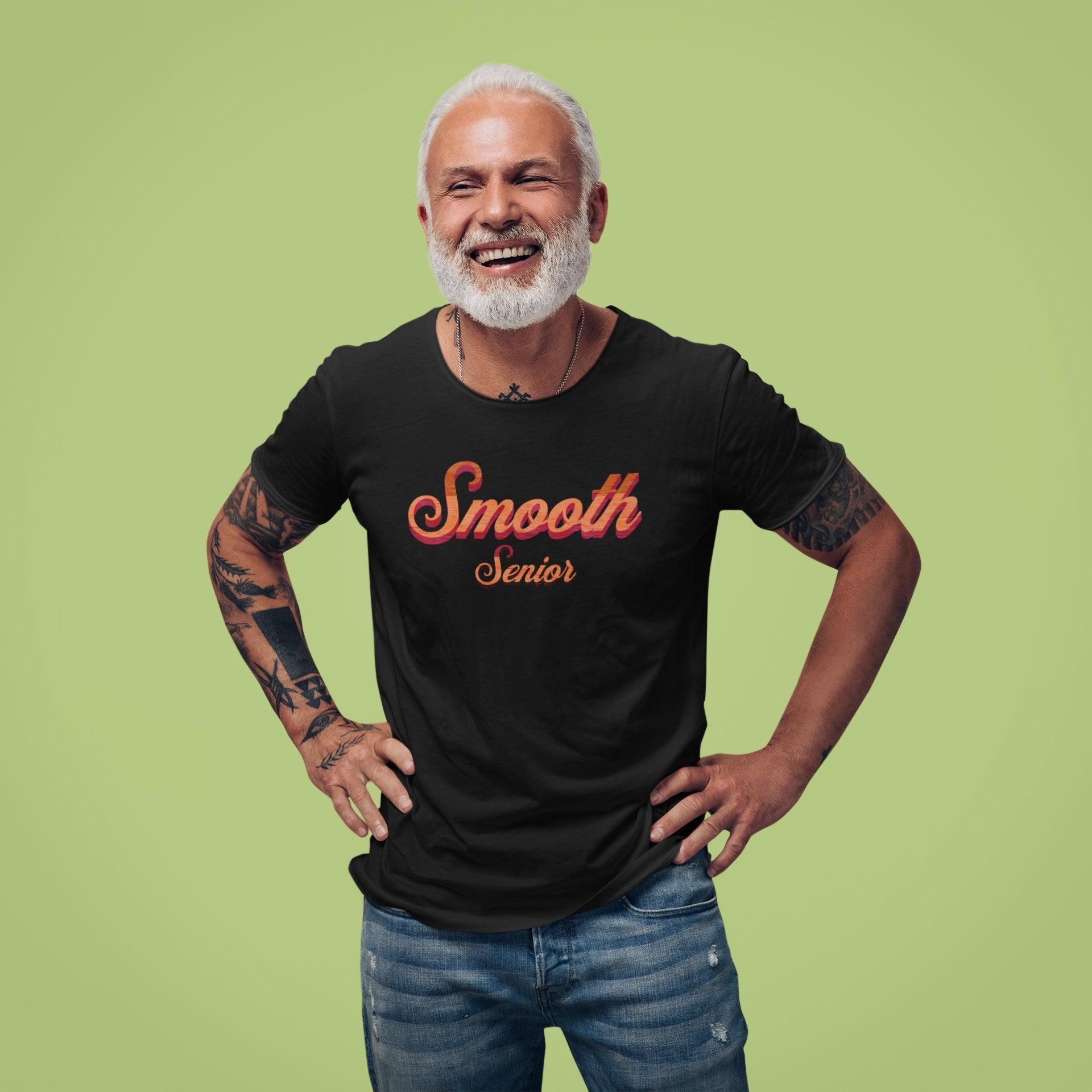 Vintage 'Smooth Senior' Tee for our Beloved Senior Citizens Unisex T - Shirt - Encore2woBlackS